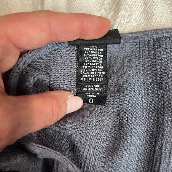 TORRID Dusty Blue Gauzy Lacey Boho Blouse 12 Hippie Coquette Cottage - Picture 6 of 11